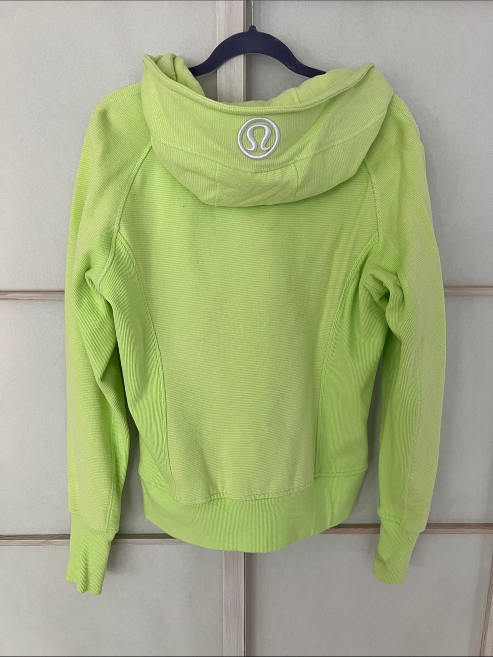 Lululemon Classic Scuba Full-Zip Hoodie Rare Lime Green Size 12 like New